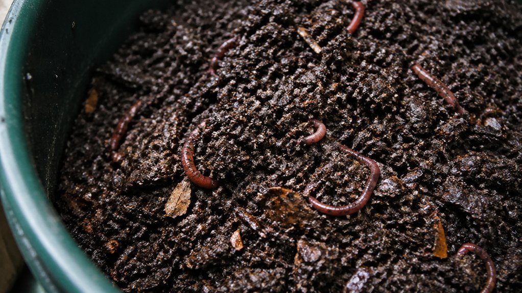 worm bin bedding moisture balance
