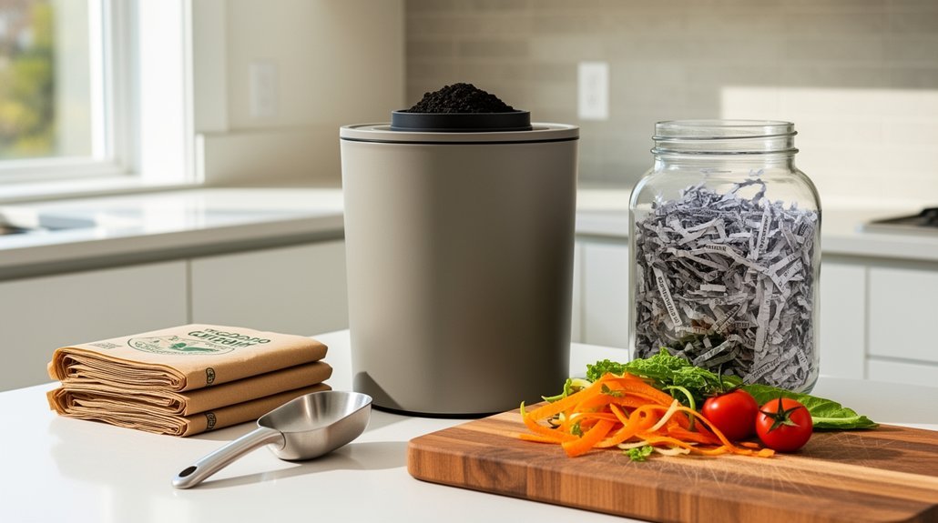 5 gallon countertop compost starter kit with accessories