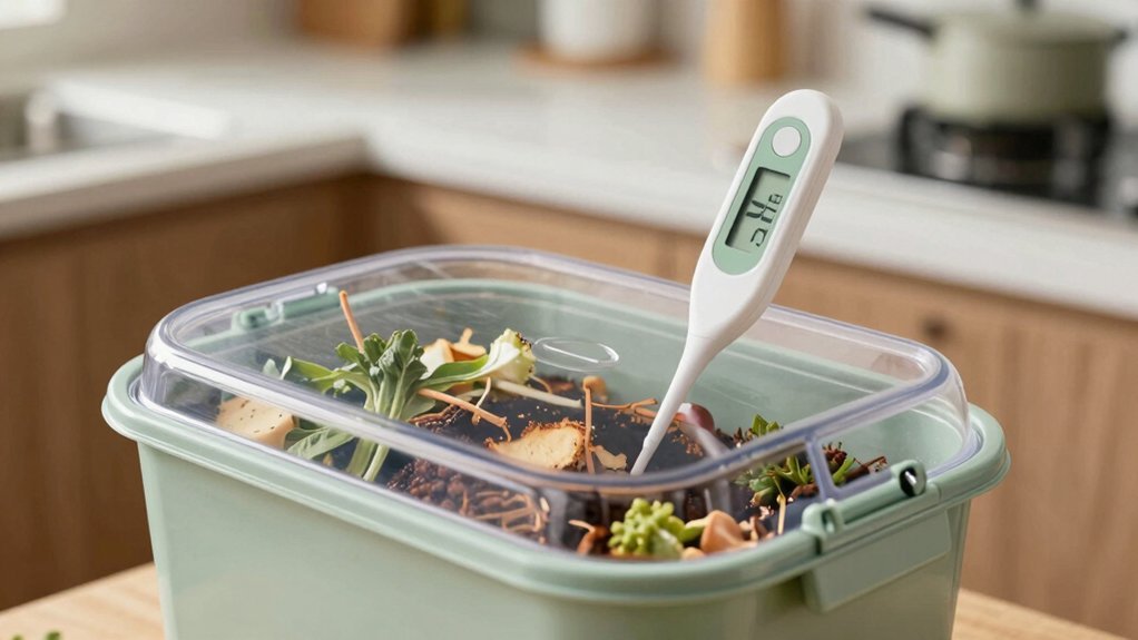 apartment compost thermometer guidance