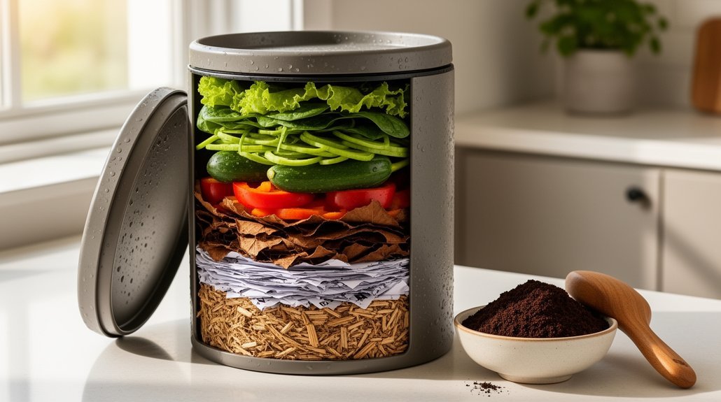 balance browns with greens for odor control