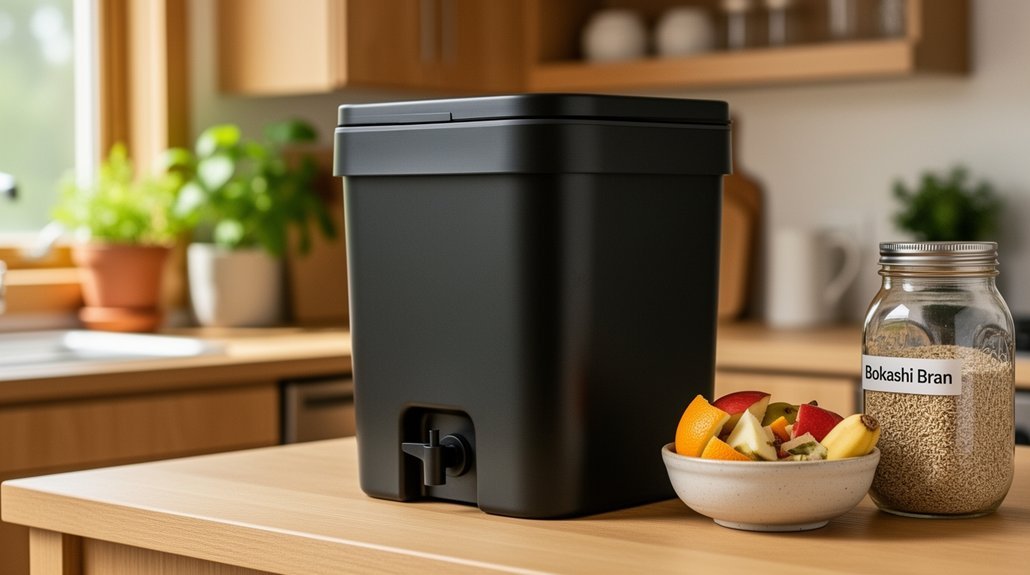 bokashi sealed indoor composting system