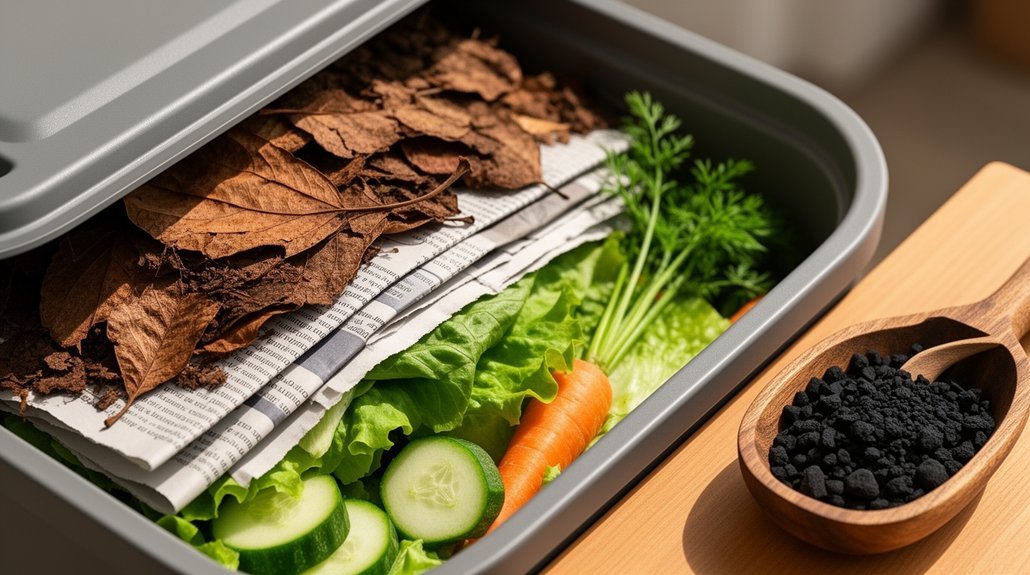 brown to green ratio for odor control