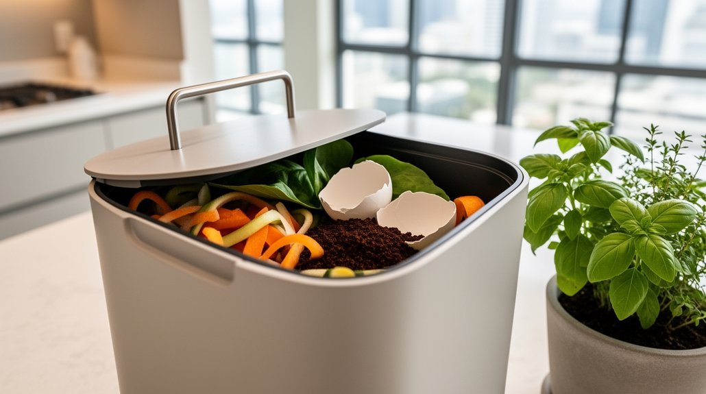 choose indoor composting method and bin setup