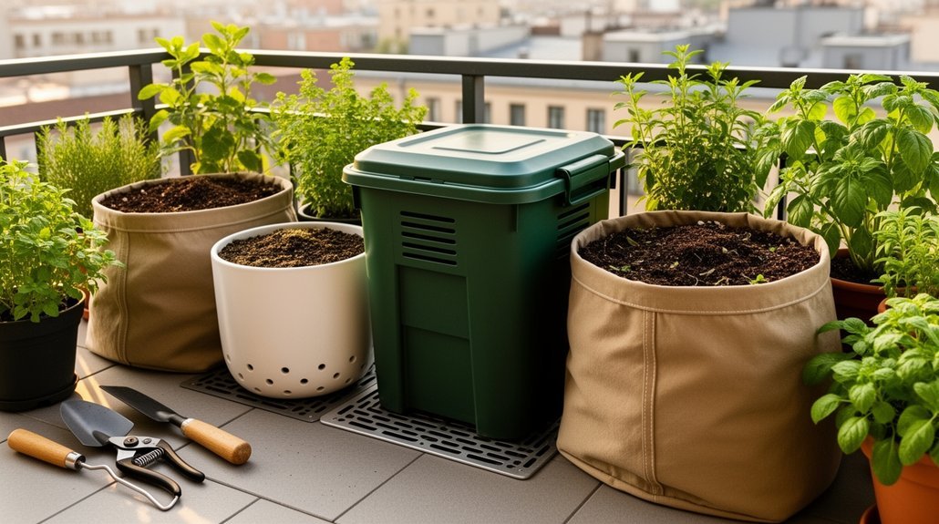 container choice shapes balcony composting outcomes
