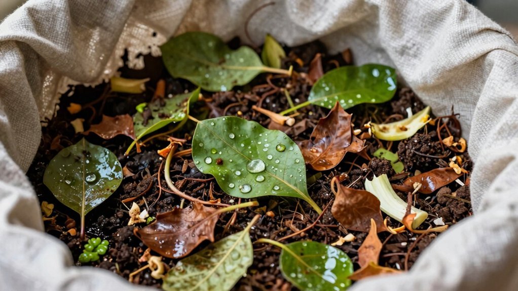 damp balanced indoor composting routine