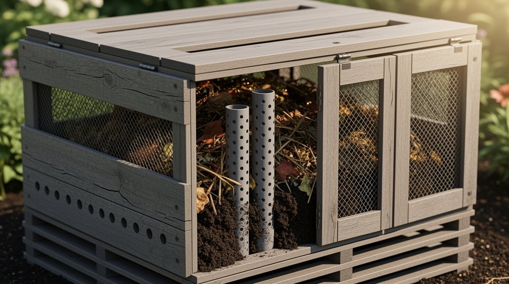 diy compost bin ventilation methods