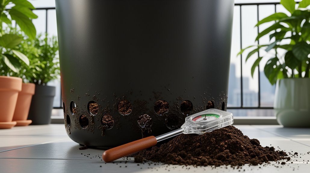 drainage holes for efficient composting