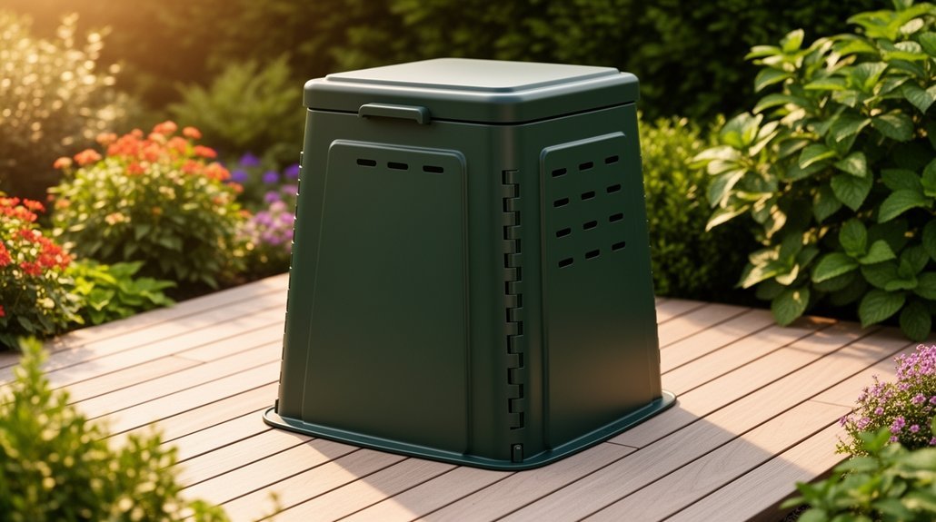 enclosed tight lid compost bin