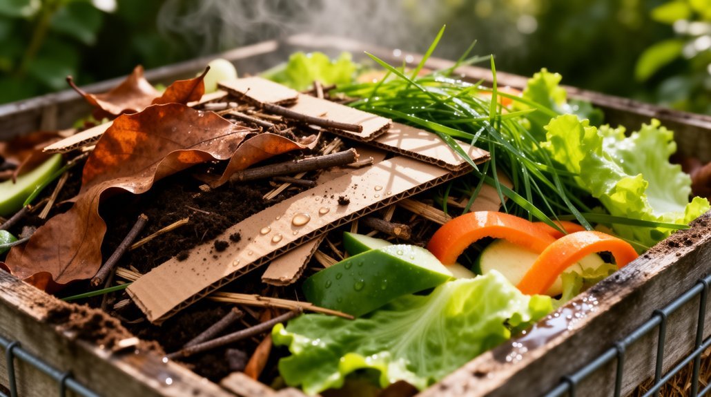 essential browns and greens for composting