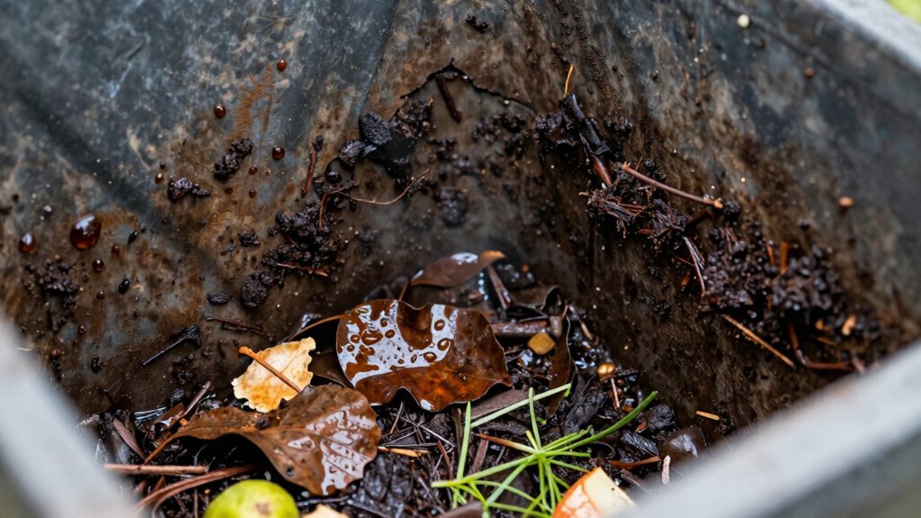 excess moisture causes compost dripouts