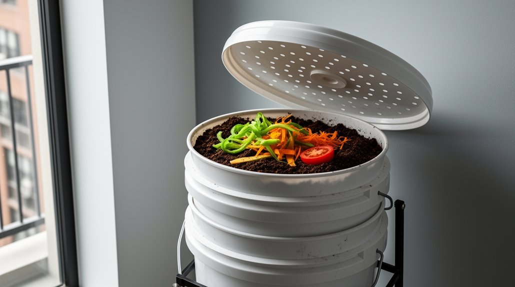 five gallon indoor composting method
