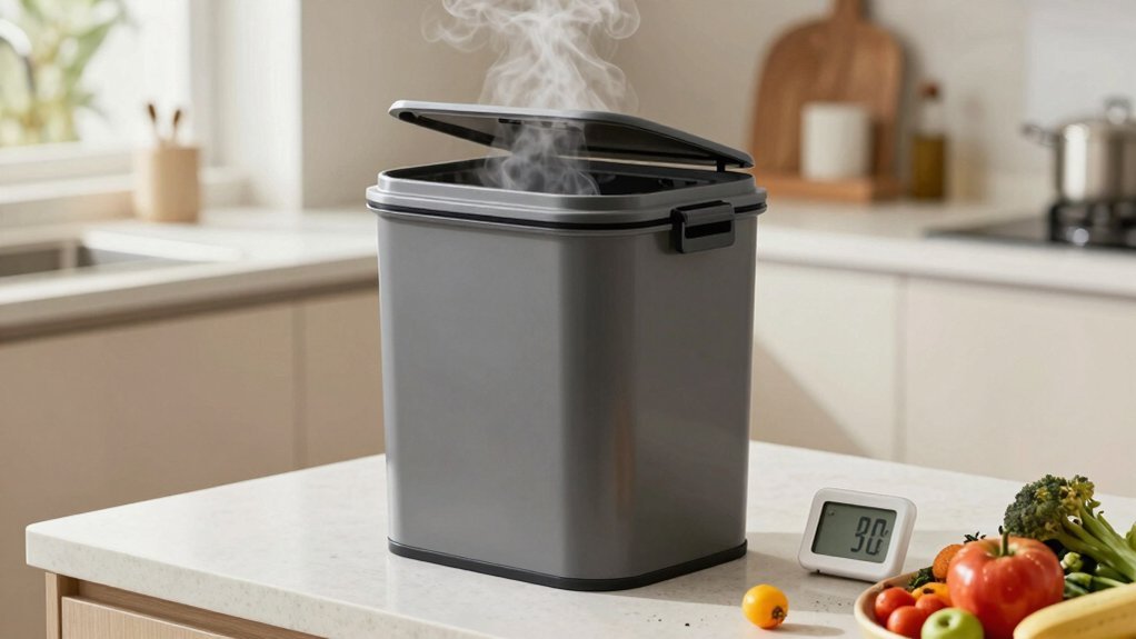 freestanding insulated bin with heat