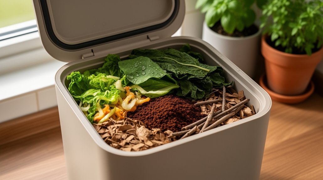 indoor compost 2 3 browns per greens