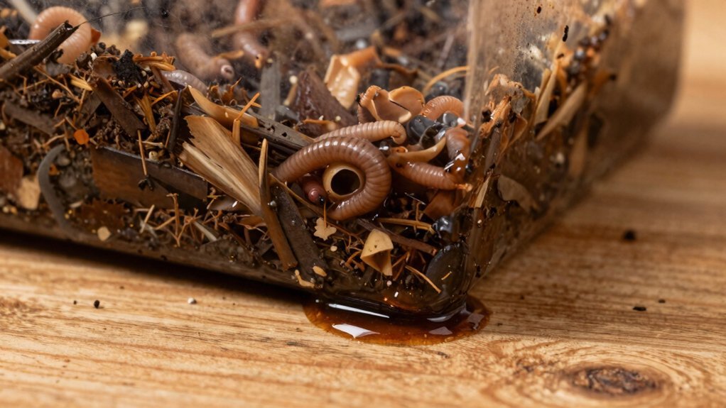 leaking worm bin symptoms
