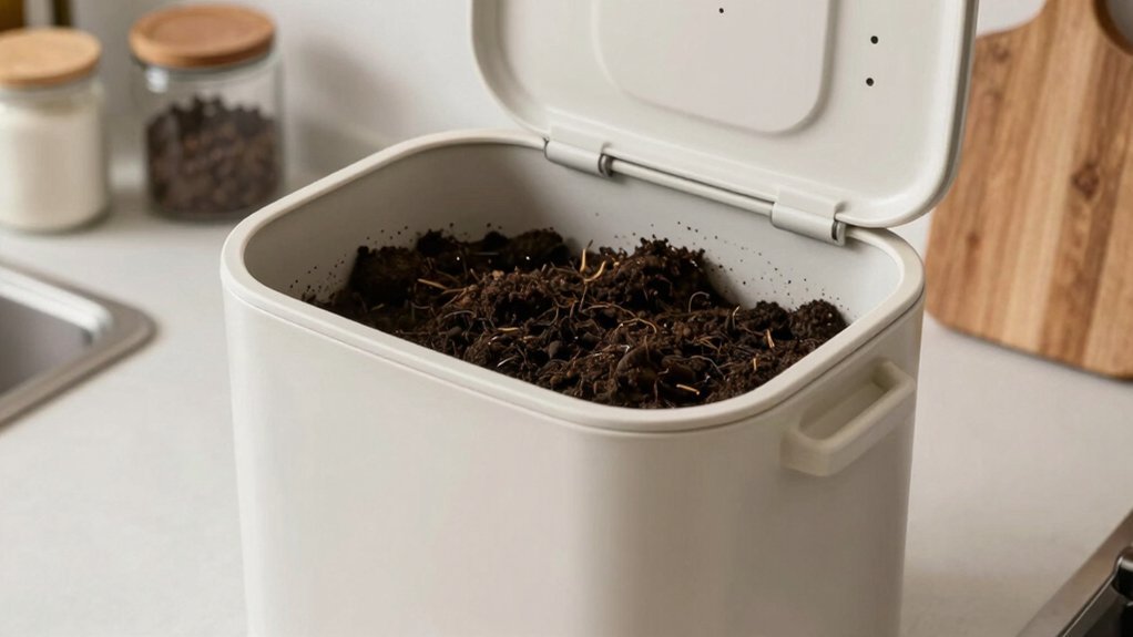 low maintenance countertop compost setup