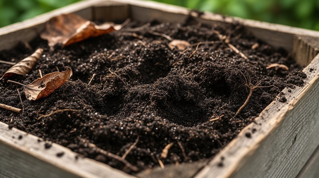 mature well aerated earthy compost