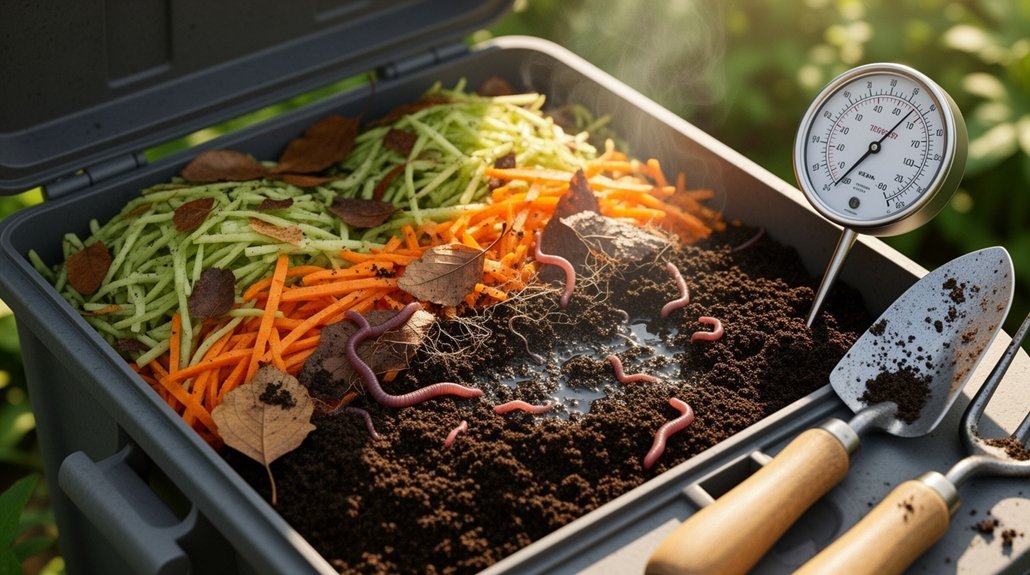 moist aerated heated compost maturity
