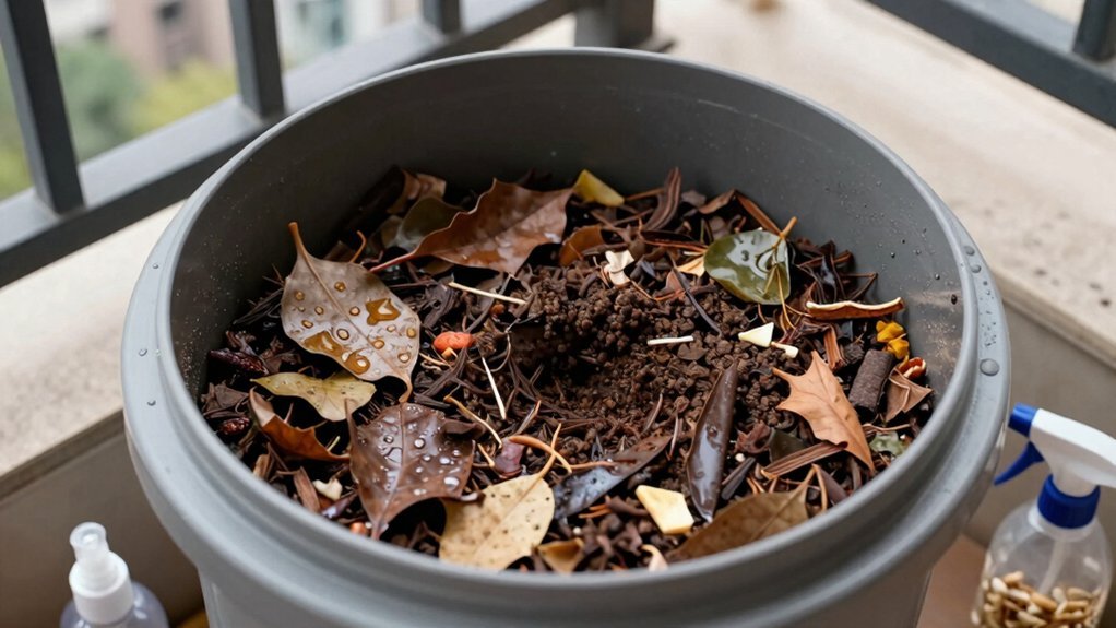 moisture management for winter compost