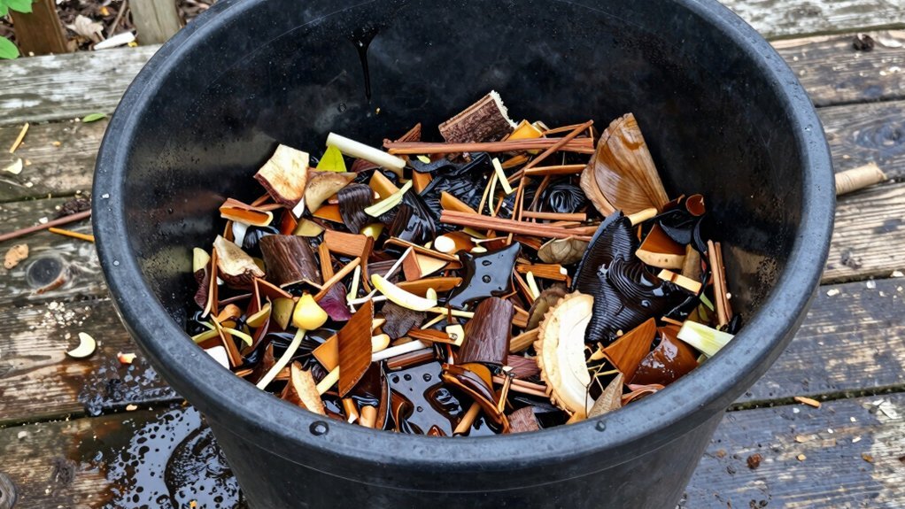 overfilled bins cause leachate leakage