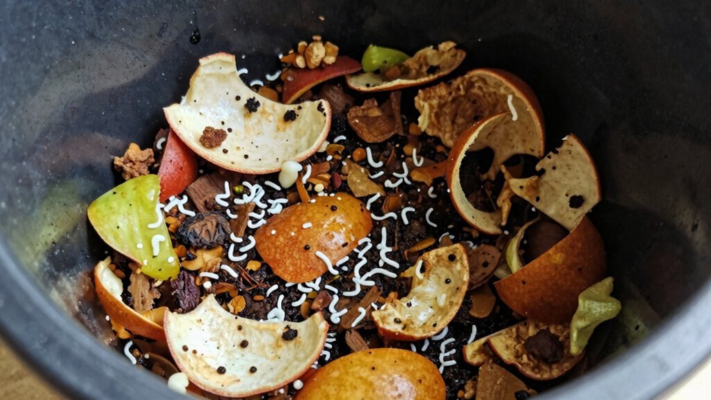 small compost bin maggot causes described