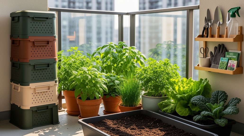 small space balcony composting blueprint