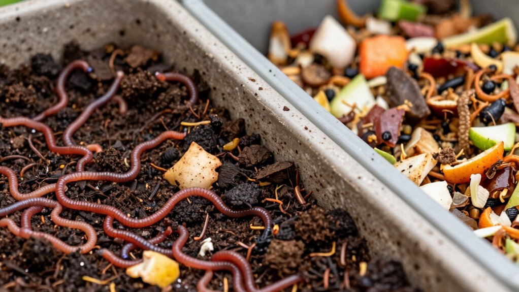 switch to worm bin when maggots present