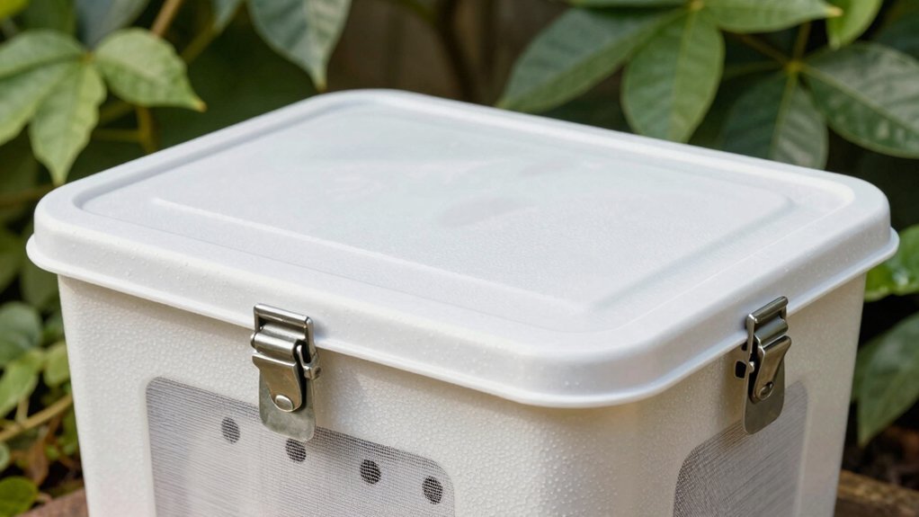 tight lid screened vents moisture balance
