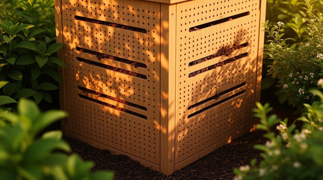 ventilated bins for aerobic composting