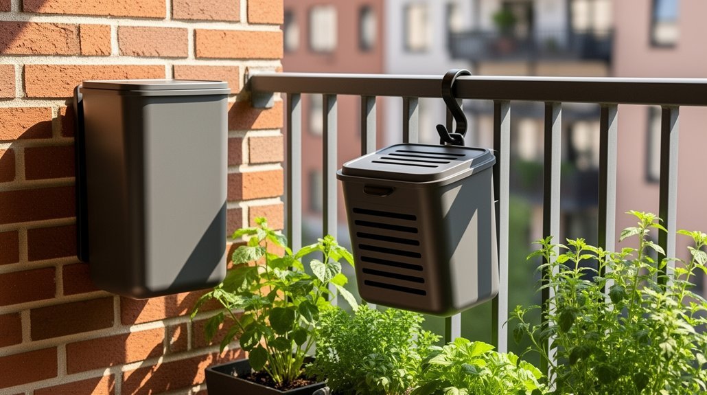 wall mount vs hanging balcony bins