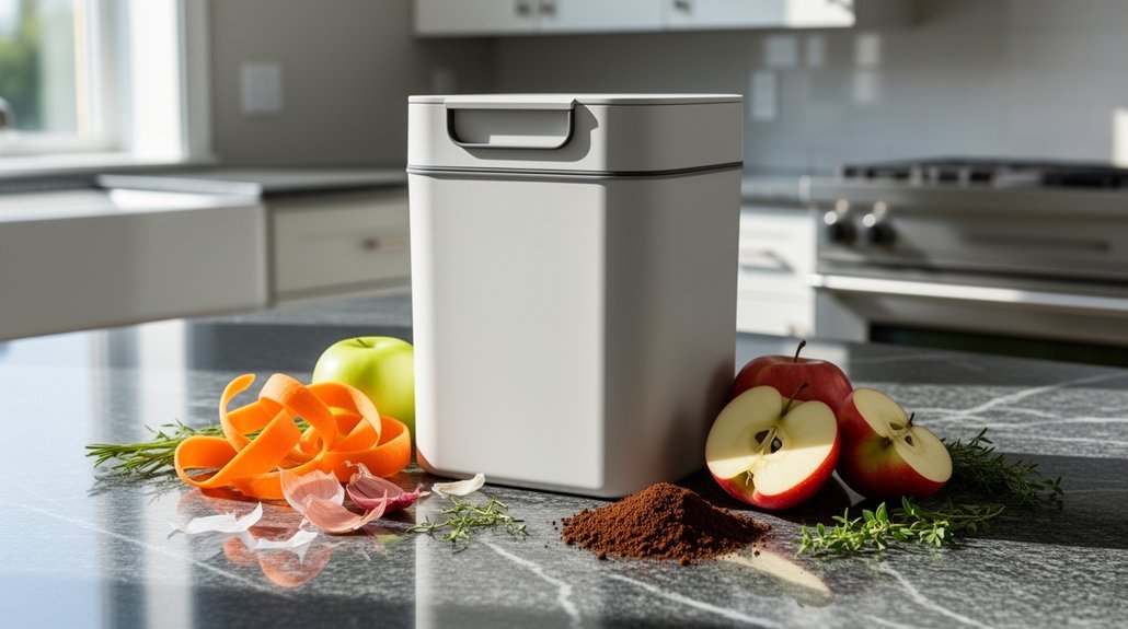 weekly waste guided countertop bin sizing